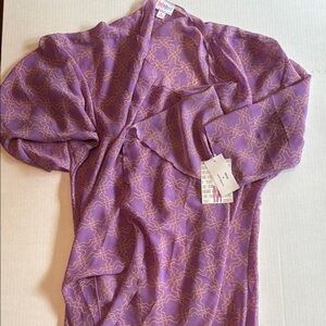 LuLaRoe Purple and Gold Shirley Kimono